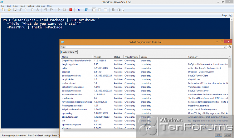 PowerShell PackageManagement (OneGet) - Install Apps from Command Line-2014-10-31_04h41_50.png