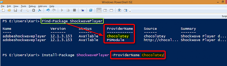 PowerShell PackageManagement (OneGet) - Install Apps from Command Line-2014-11-01_23h20_19.png