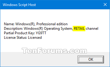 Determine If Windows License Type Is Oem Retail Or Volume