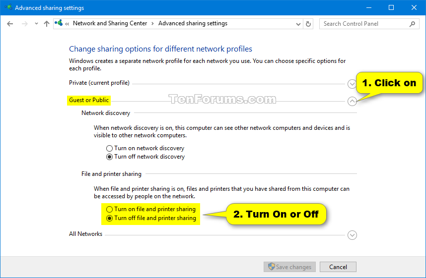 how to enable network file and folder sharing in windows 10