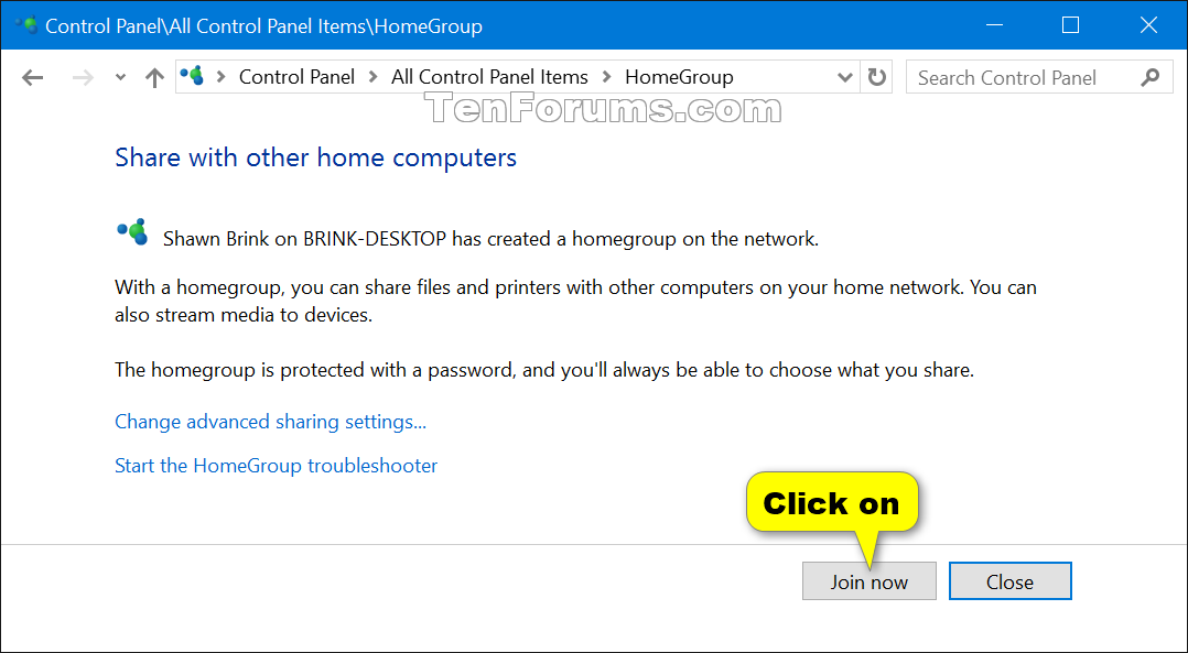 Connecting To A Homegroup Using Vista