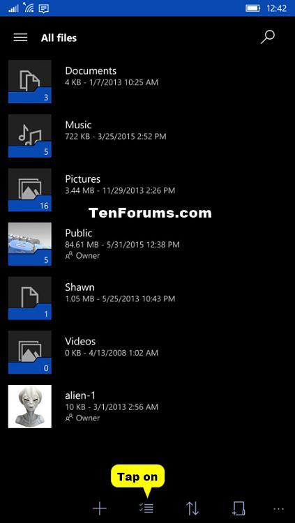 Share OneDrive Files and Folders-windows_10_mobile_onedrive_share-1.jpg