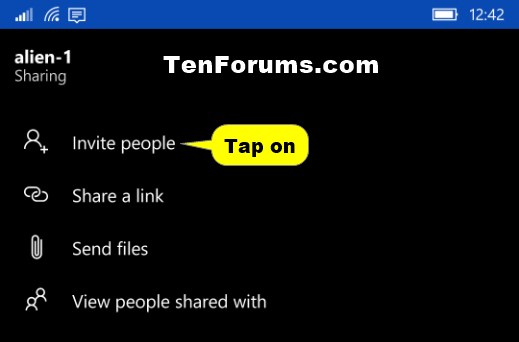 Share OneDrive Files and Folders-windows_10_mobile_onedrive_invite_people-1.jpg