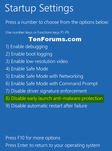 Disable Early Launch Anti-Malware in Windows 8 and Windows 10-startup_settings-2.png