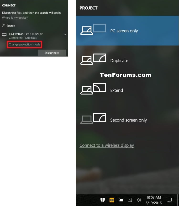 Connect To Wireless Display With Miracast In Windows 10 Tutorials