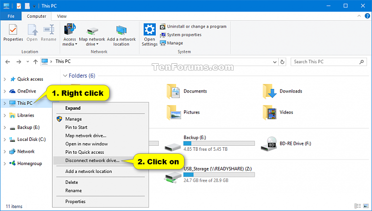 Map Network Drive in Windows 10-disconnect_network_drive_in_this_pc-1a.png
