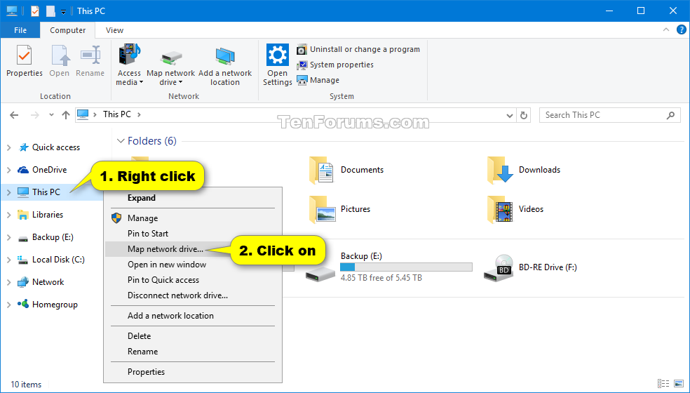 map box as network drive windows 10