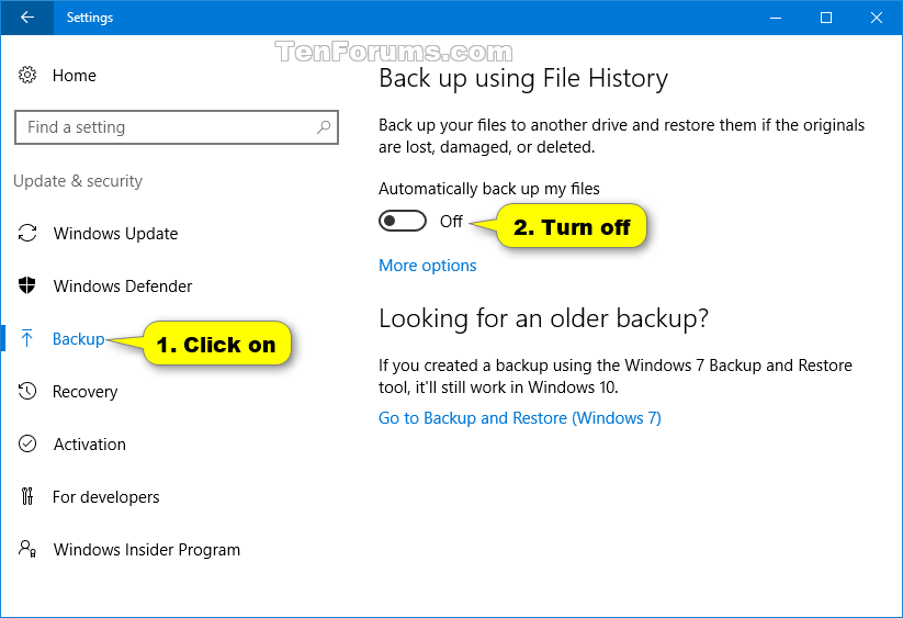 Turn Windows features on or off. Win10 all settings. History file. X-Setup.