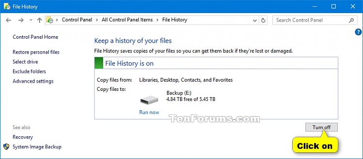 Click image for larger version. 

Name:	Turn_off_File_History.png 
Views:	251 
Size:	25.4 KB 
ID:	88172