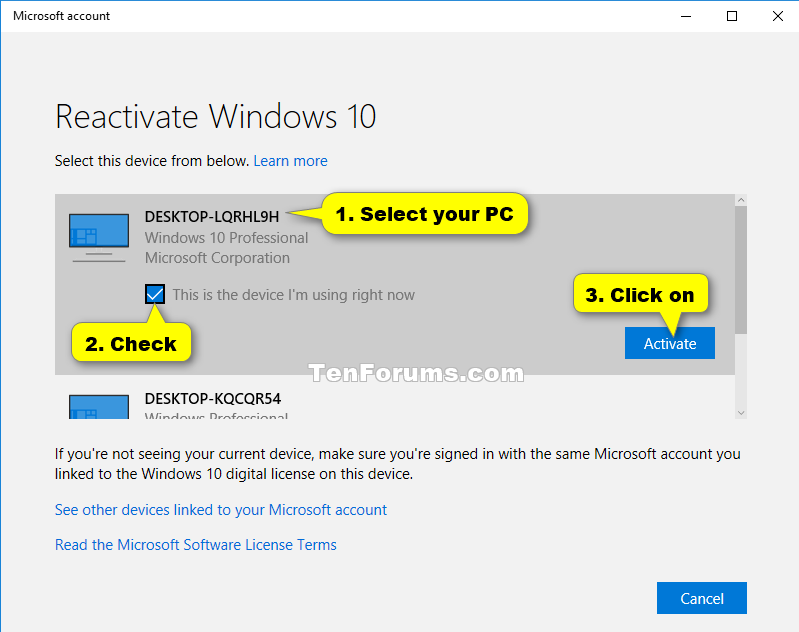 new mobo activate windows 10