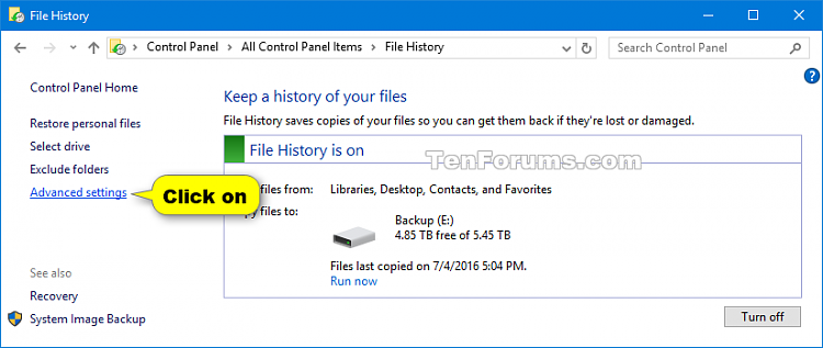 Delete Older Versions of File History in Windows 10-file_history_control_panel.png
