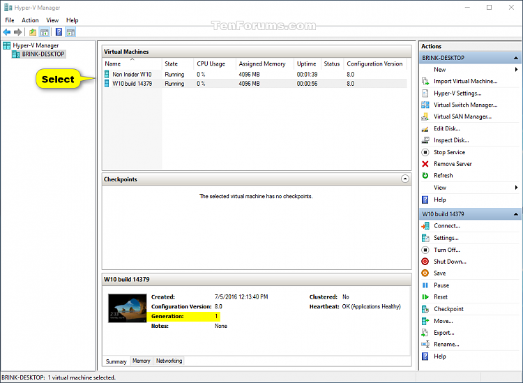 See if Hyper-V Virtual Machine is Generation 1 or Generation 2-hyper-v_manager-1.png