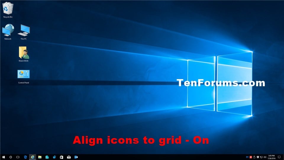 Turn On Or Off Align Desktop Icons To Grid In Windows Tutorials