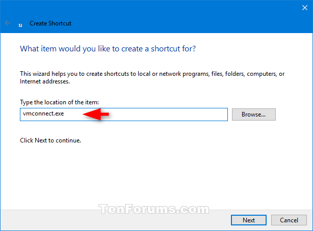 Create Hyper-V Virtual Machine Connection shortcut in Windows 10-hyper-v_vm_connection_shortcut-1.png