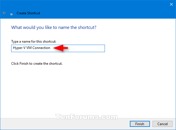 Create Hyper-V Virtual Machine Connection shortcut in Windows 10-hyper-v_vm_connection_shortcut-2.png