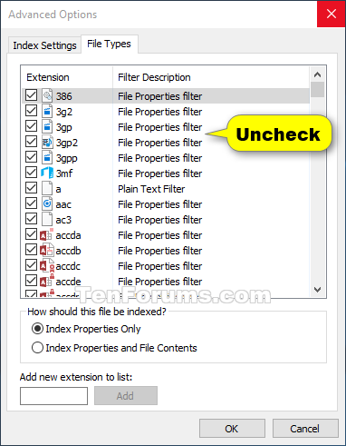 Add or Remove File Types for Search Index in Windows 10-index_file_types-3.png