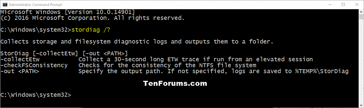 How to Use Storage Diagnostic Tool in Windows 10-stordiag_command.png