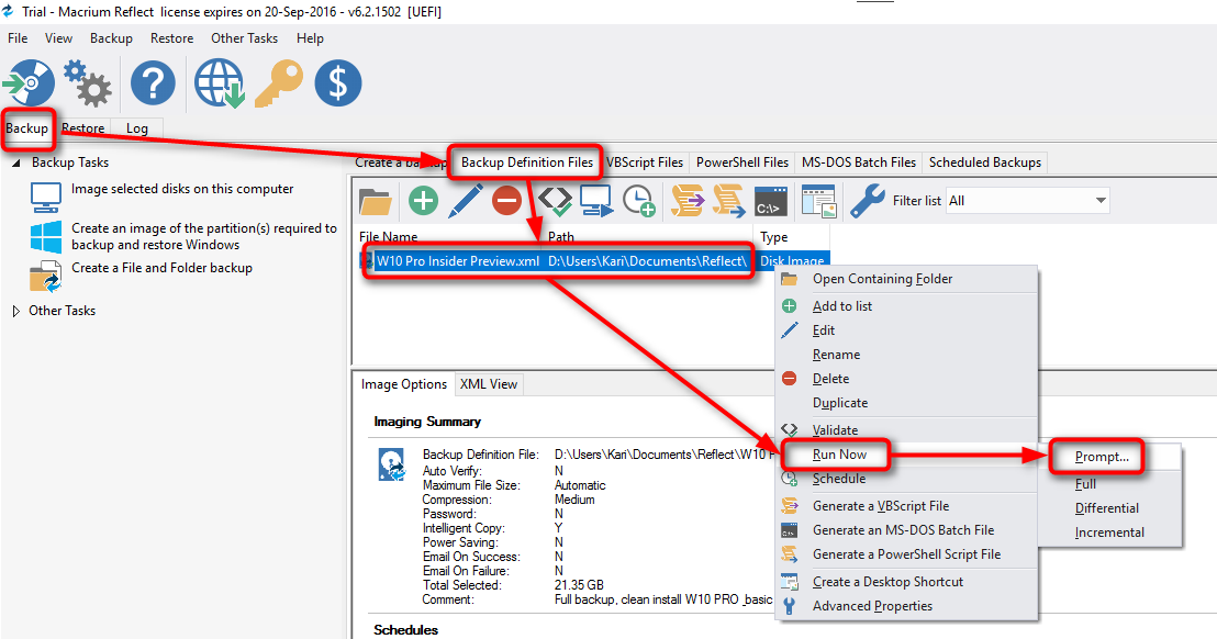 macrium reflect backup windows macrium reflect backup windows