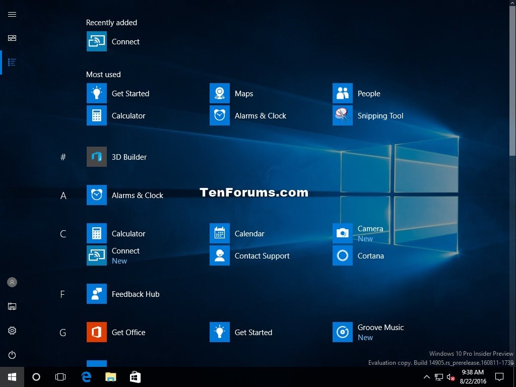 Turn On or Off Full Screen Start Menu in Windows 10 ...