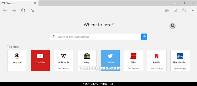 Change Startup Page in Microsoft Edge-microsoft_edge_new_tab_page.png