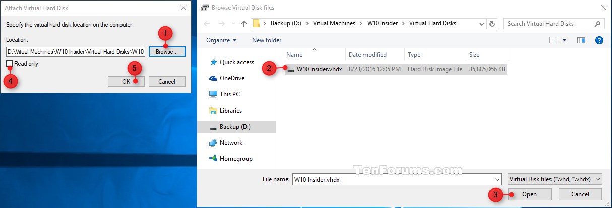 how to unmount vhd file in windows 10