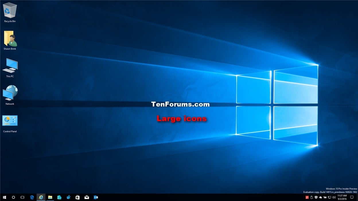 Change Size of Desktop Icons in Windows 10 | Tutorials