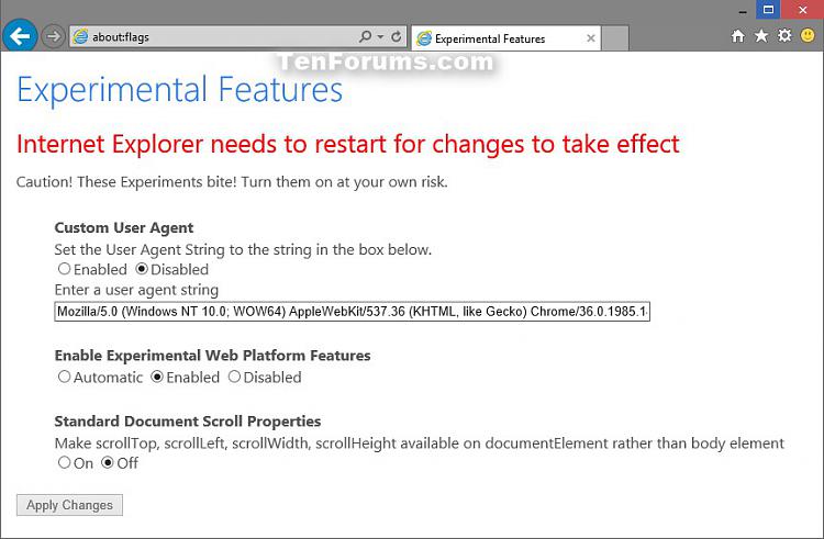 Internet Explorer Edge Mode - Enable or Disable-ie_experimental_features-restart.jpg
