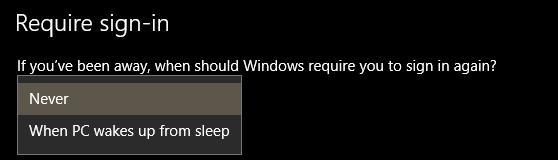 No option to disable required password waking from sleep in 1607-000407.png