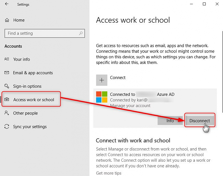Convert online Microsoft Azure account to local account