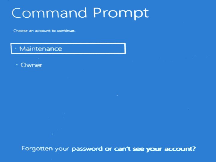 New Microsoft password rejected in the Recovery Environment-recovery-environment-choose-account.jpg