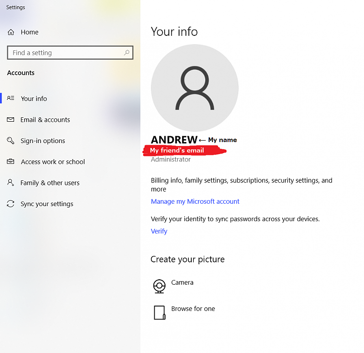 how to change my microsoft account on windows 10