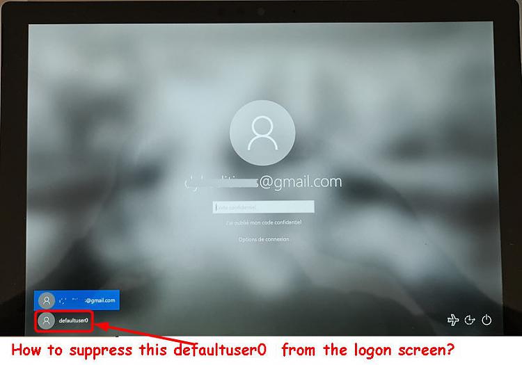 How to remove this defaultuser0 from logon screen-mssurfacepro3.jpg