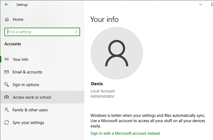 Can't change local account to a Microsoft account-settings-accounts.png