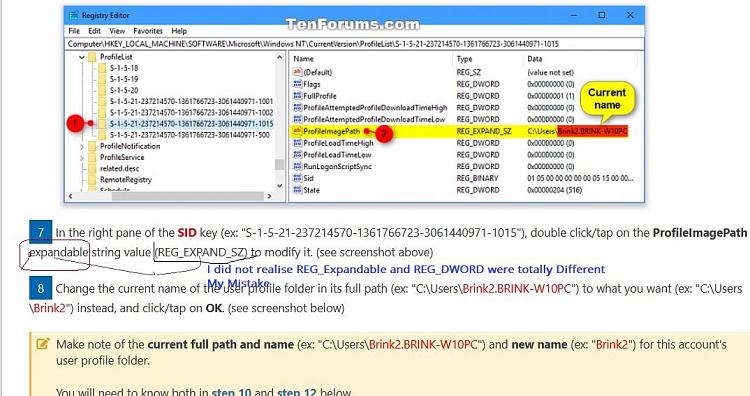 Corrected my user Profile name via Tutorial=error in Reg Ed-expandable-reg_dword-my-error-capture-04.jpg
