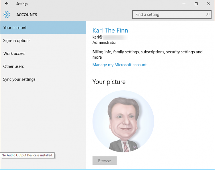 Microsoft admin account