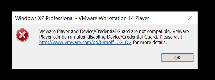 VMware-getting &quot;device guard&quot; error in spite-error-opening-player.jpg