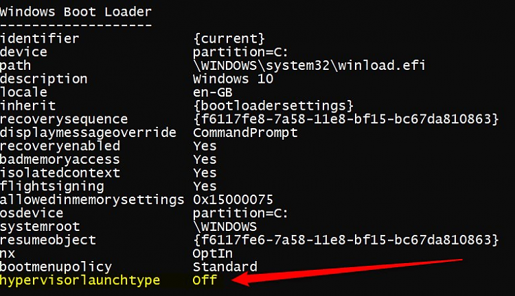 What's the best way to virtualize Linux Mint 19 under W10 Pro?-hypervisorlaunchtype-off.png