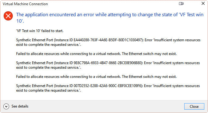 Hyper-V does not allow my VM to the internet-inssufficent-recources.jpg