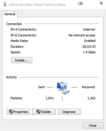 Hyper-V does not allow my VM to the internet-vethernet-switch-1.jpg