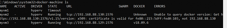 Hyper-V no Internet with External switch using Wi-Fi adapter-docker-machine-ls-vmware.png