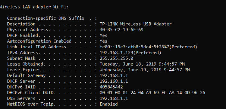 Hyper-V no Internet with External switch using Wi-Fi adapter-ipconfig.png