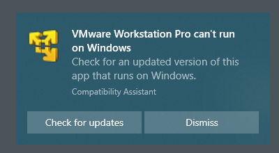 &quot;VMware Workstation Pro can't run on Windows&quot; Message-1.png