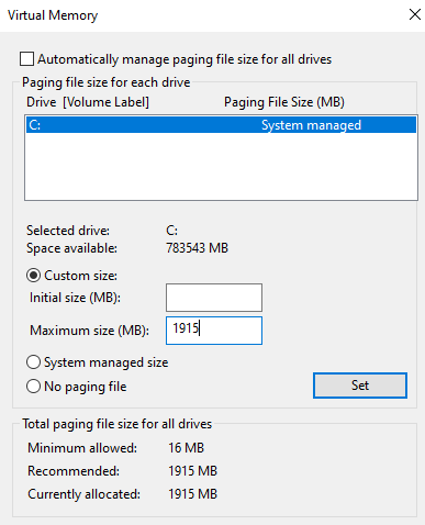 trimme Tæl op Nominering Should I modify my Virtual Memory? Solved - Windows 10 Forums