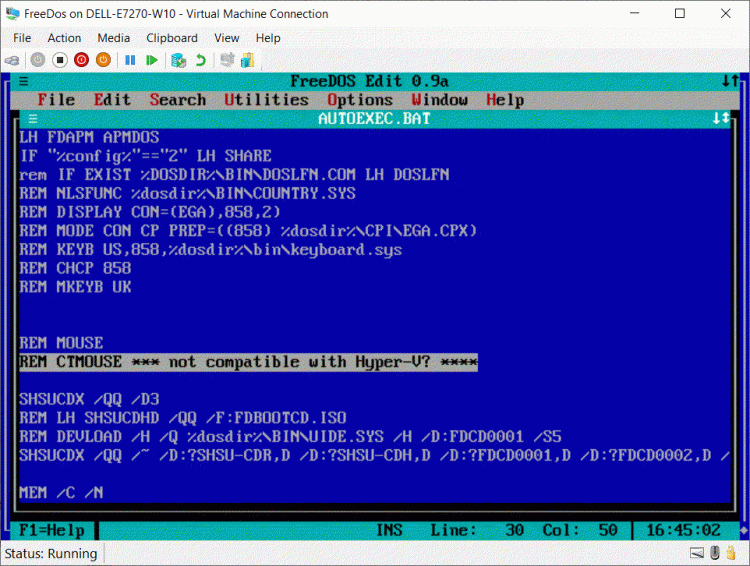 Hyper V doesn't start Free Dos due to out of memory error-hyper-v_freedos_rem-out-ctmouse.gif