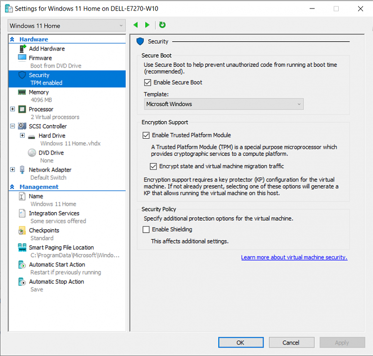 Inadvertently created a Hyper-V Shielded VM-hyper-v-shielded-vm-settings-off.png