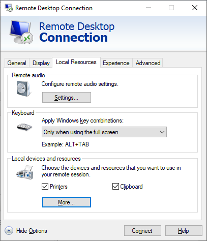 Win10 Pro VM freezes without Login Dialog in Enhanced Session Mode-rd-connection-local-devices-resources.png