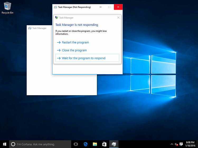 How to install Windows 10 on Hyper-V VM?-task-manager-not-responding.png