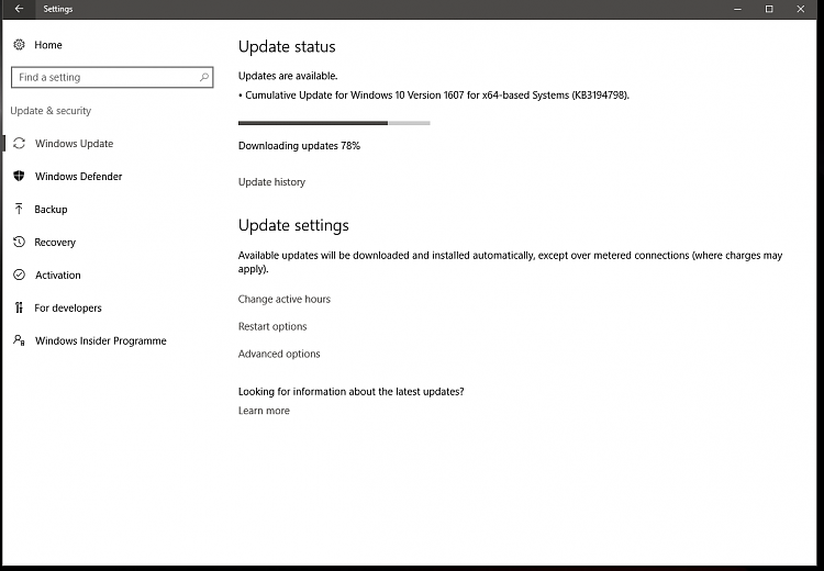 Cumulative Update KB3194798 for Windows 10 PC &amp; Mobile build 14393.321-stuck.png