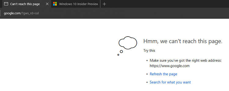 Announcing Windows 10 Insider Preview Build 14986 for PC-14986-edge-wont-load-google.png