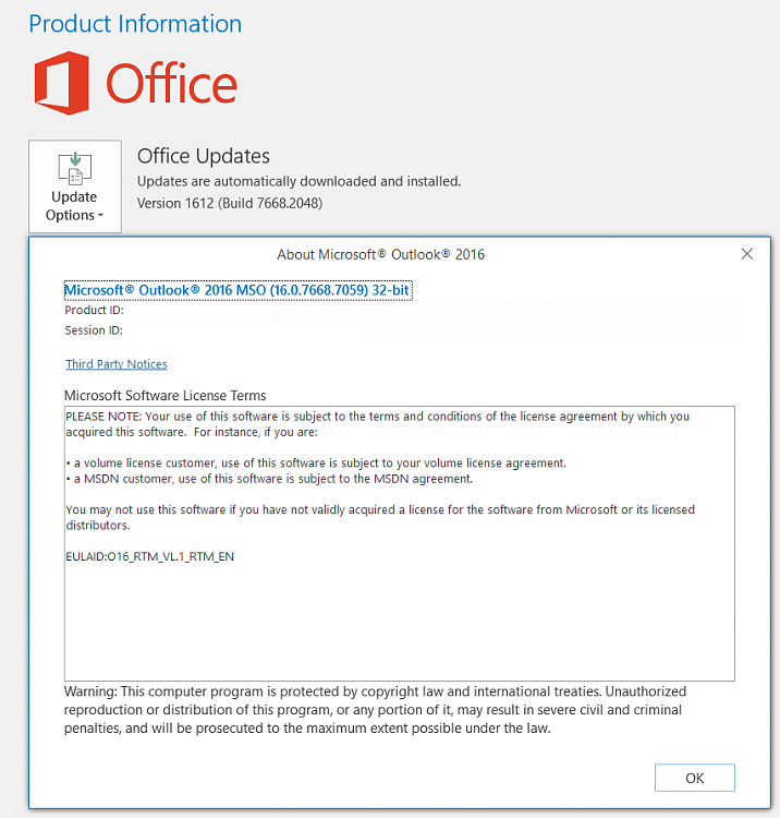 Office 2016 Office 365 Current Channel Version 1611 Build